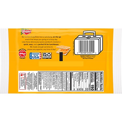 Keebler Single Serve Sandwich Crackers Crackers Club and Cheddar 8 Count - 11 Oz - Image 5