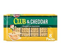 Keebler Single Serve Sandwich Crackers Crackers Club and Cheddar 8 Count - 11 Oz