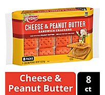 Keebler Sandwich Crackers Cheese and Peanut Butter 8 Count - 11 Oz