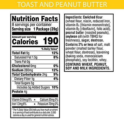Keebler Toast & Peanut Butter Sandwich Crackers 8 Count - 11 Oz - Image 4