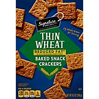 Signature SELECT Crackers Baked Snack Thin Wheat Reduced Fat  - 9 Oz - Image 2