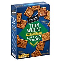 Signature SELECT Crackers Baked Snack Thin Wheat Reduced Fat  - 9 Oz - Image 1