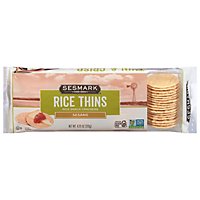 Sesmark Crackers Rice Thins Sesame - 4.25 Oz - Image 3