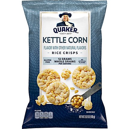 Quaker Popped Rice Crisps Gluten Free Kettle Corn - 3.52 Oz - Image 2