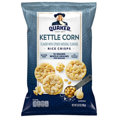 Quaker Popped Rice Crisps Gluten Free Kettle Corn - 3.52 Oz - vons