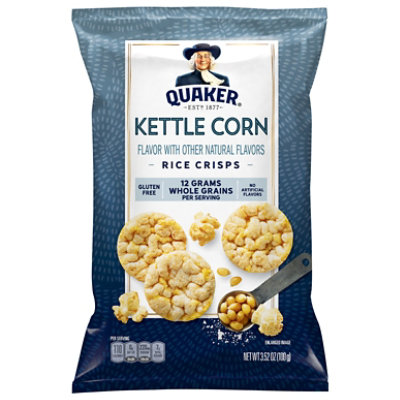 Quaker Popped Rice Crisps Gluten Free Kettle Corn - 3.52 Oz - Tom Thumb