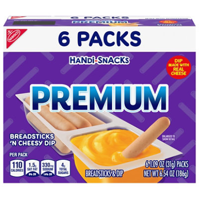 Handi Snacks Breadsticks N Cheese Dip Premium Snack Packs - 6-1.09 Oz - Image 3