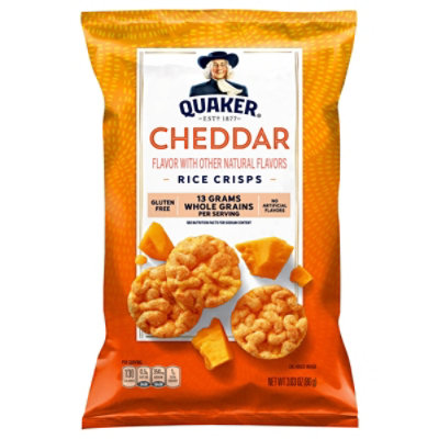 Quaker Popped Rice Crisps Gluten Free Cheddar Cheese - 3.03 Oz - Image 3