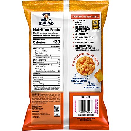 Quaker Popped Rice Crisps Gluten Free Cheddar Cheese - 3.03 Oz - Image 2