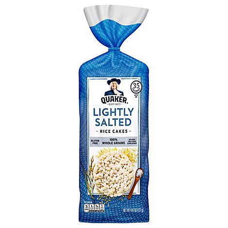 Quaker Rice Cakes Gluten Free Lightly Salted - 4.47 Oz