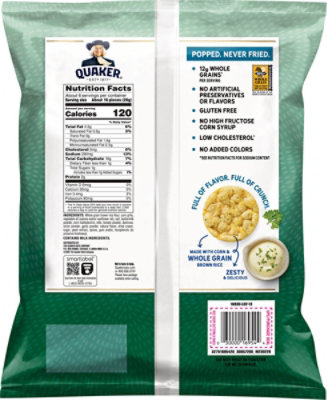 Quaker Popped Rice Crisps Gluten Free Buttermilk Ranch - 6.06 Oz - Image 6