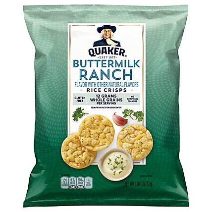 Quaker Popped Rice Crisps Gluten Free Buttermilk Ranch - 6.06 Oz - Image 1