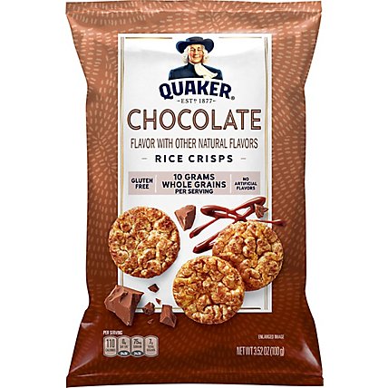 Quaker Popped Rice Crisps Gluten Free Chocolate - 3.52 Oz - Image 2
