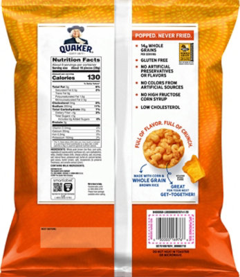 Quaker Popped Rice Crisps Cheddar Cheese - 6.06 Oz - Image 6