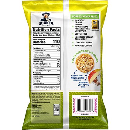 Quaker Popped Rice Crisps Gluten Free Apple Cinnamon - 3.52 Oz - Image 6
