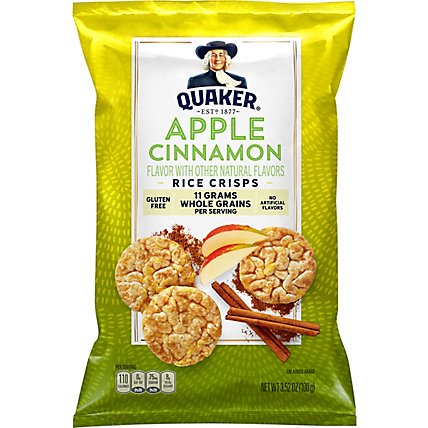 Quaker Popped Rice Crisps Gluten Free Apple Cinnamon - 3.52 Oz - Image 2