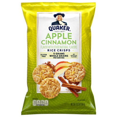 Quaker Popped Rice Crisps Gluten Free Apple Cinnamon 3 52 Oz Albertsons