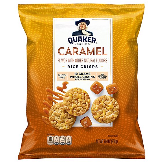Quaker Popped Rice Crisps Gluten Free Caramel - 7.04 Oz