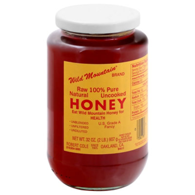 Wild Mountain Honey Raw 100% Pure Natural Uncooked - 32 Oz