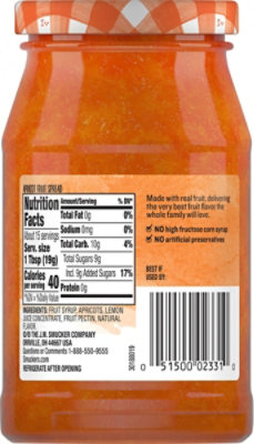 Smuckers Simply Fruit Spreadable Fruit Apricot - 10 Oz - Image 5
