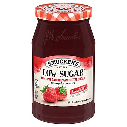 Smuckers Low Sugar Preserves Reduced Sugar Strawberry - 15.5 Oz - Image 2