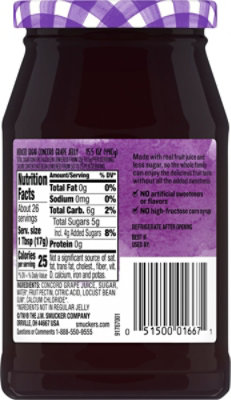 Smuckers Low Sugar Jelly Reduced Sugar Concord Grape - 15.5 Oz - Image 6