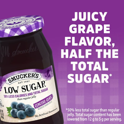 Smuckers Low Sugar Jelly Reduced Sugar Concord Grape - 15.5 Oz - Image 3
