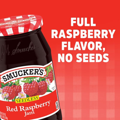 Smuckers Jam Red Raspberry Seedless - 18 Oz - Image 2