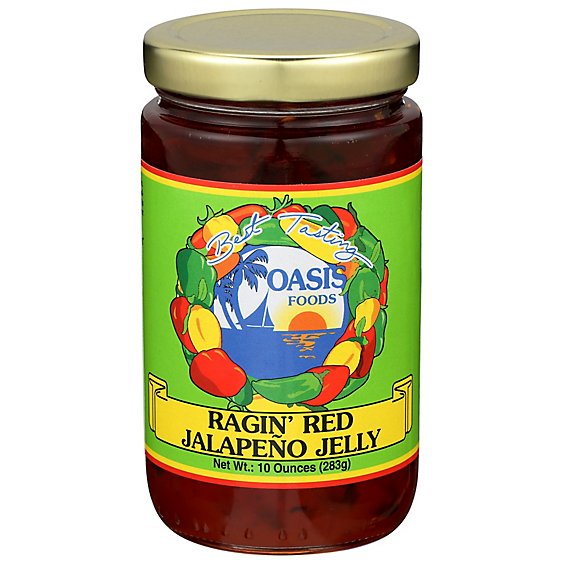 Oasis Foods Jelly Jalapeno Ragin Red - 10 Oz
