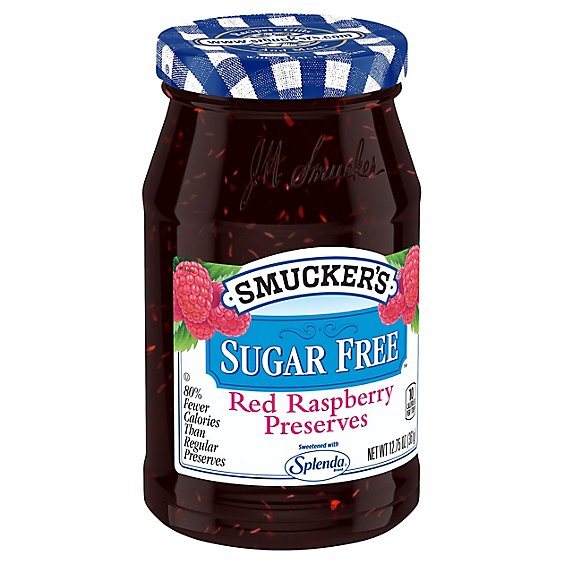 Smuckers Sugar Free Preserves Red Raspberry - 12.75 Oz