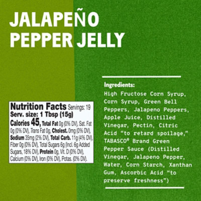 TABASCO Jalapeno Pepper Jelly Mild & Sweet Green Jalapeno Jelly in Glass Jar - 10 Oz. - Image 5