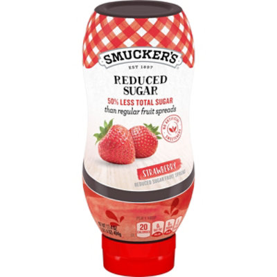 Smuckers Squeeze Fruit Spread Reduced Sugar Strawberry - 17.4 Oz - Image 4