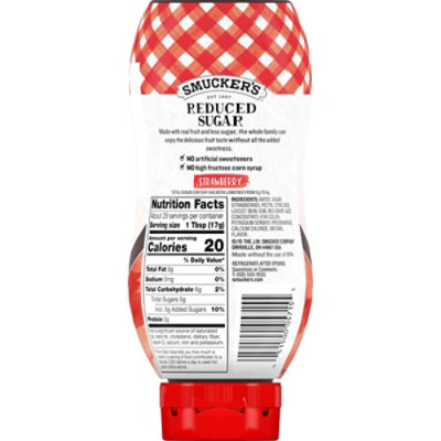 Smuckers Squeeze Fruit Spread Reduced Sugar Strawberry - 17.4 Oz - Image 7