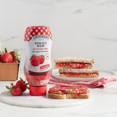 Smuckers Squeeze Fruit Spread Reduced Sugar Strawberry - 17.4 Oz - Image 3