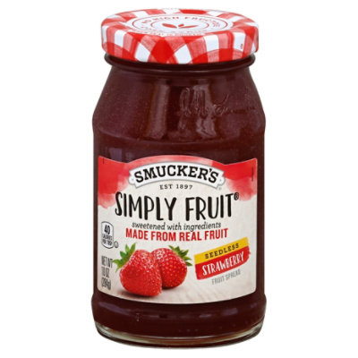 Smuckers Simply Fruit Spreadable Fruit Seedless Strawberry - 10 Oz - Image 1