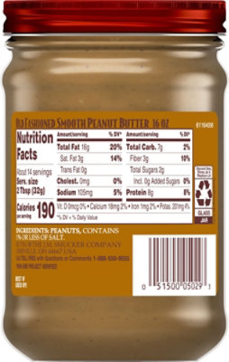Laura Scudders Peanut Butter Old Fashioned Smooth - 16 Oz - Image 5