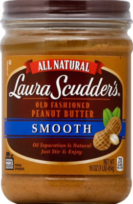 Laura Scudders Peanut Butter Old Fashioned Smooth - 16 Oz - Image 2