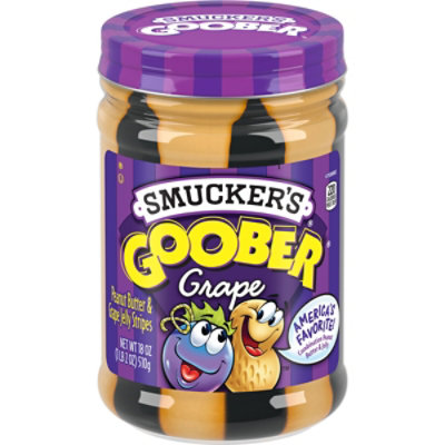 Smucker’s Goober Grape Peanut Butter & Grape Jelly Stripes - 18 Oz
