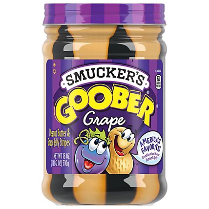 Smuckers Gooper Peanut Butter & Jelly Stripes Grape - 18 Oz - Image 2