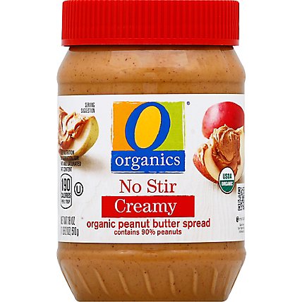 O Organics Organic Peanut Butter Spread No Stir Creamy - 18 Oz - Image 2