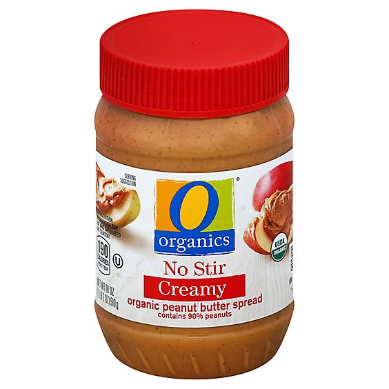 O Organics Organic Peanut Butter Spread No Stir Creamy - 18 Oz