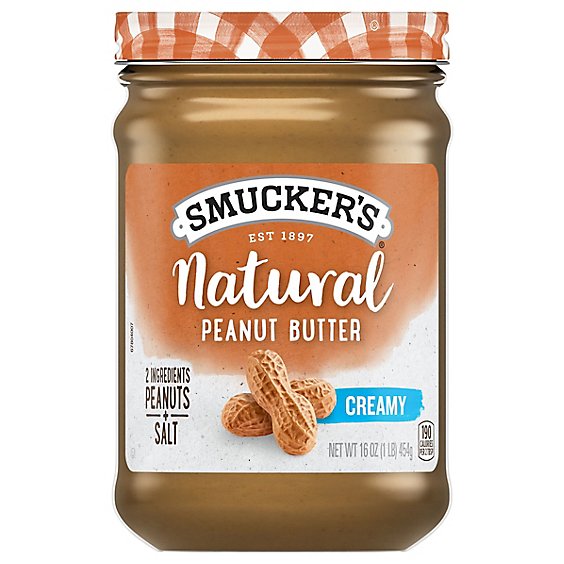 Smuckers Natural Peanut Butter Creamy - 16 Oz