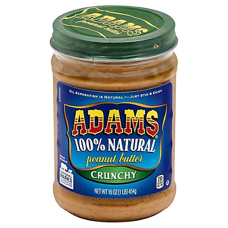 Adams Peanut Butter Crunchy - 16 Oz