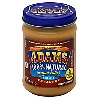 Adams Peanut Butter Unsalted Creamy - 16 Oz - Image 1
