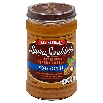 Laura Scudders Peanut Butter Old Fashioned Smooth - 26 Oz - Image 1