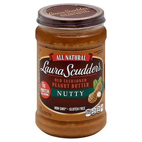 Laura Scudders Peanut Butter Old Fashioned Nutty - 26 Oz