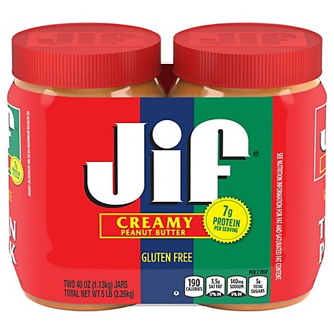 Jif Peanut Butter Creamy Twin Pack - 2-40 Oz