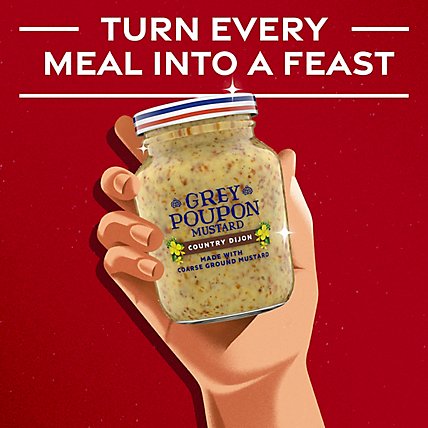 Grey Poupon Country Dijon Coarse Ground Mustard Jar - 8 Oz - Image 2