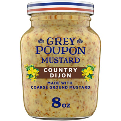 Grey Pouponry Dijon Coarse Ground Mustard - 8 Oz - Image 1