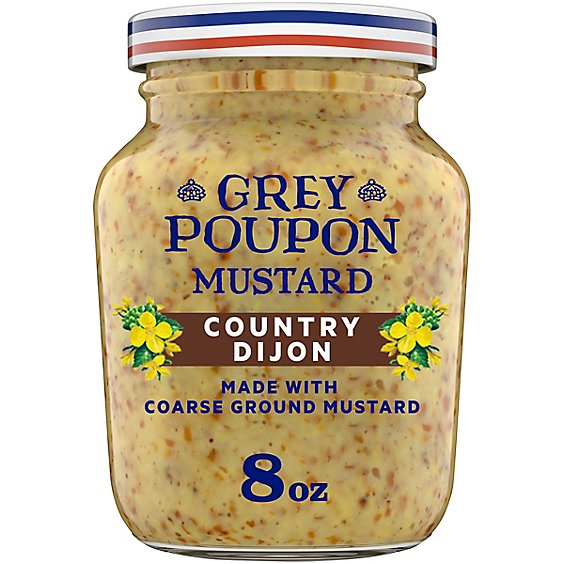 Grey Poupon Country Dijon Coarse Ground Mustard Jar - 8 Oz